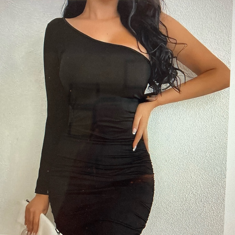 black bodycon one shoulder New Large